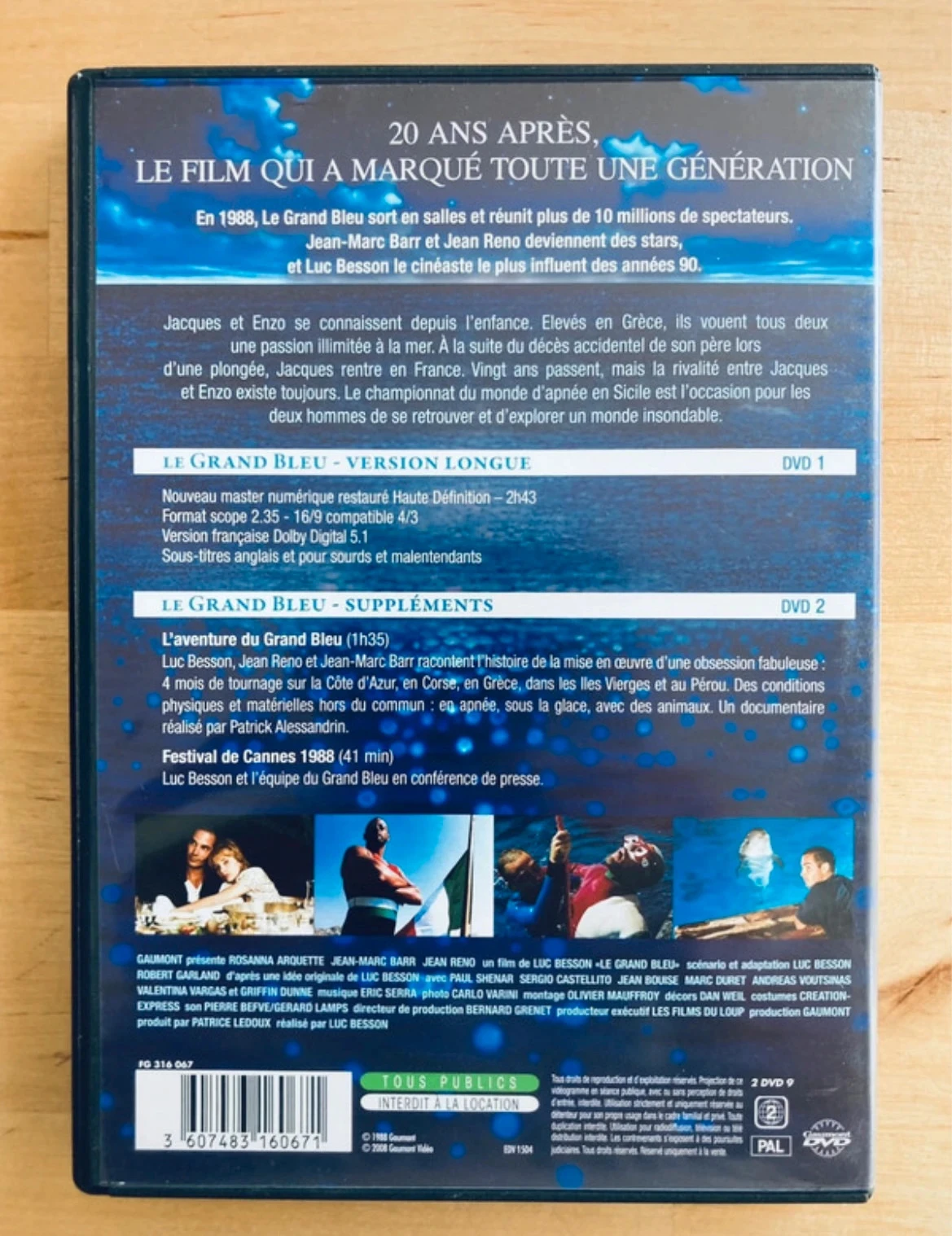 DVD The Big Blue by Luc Besson special edition 20th anniversary. – photo 3